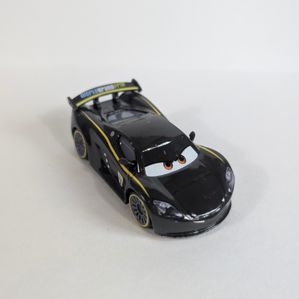 Disney Pixar Cars Mattel Lewis Hamilton World Grand Prix Diecast Black Toy Car